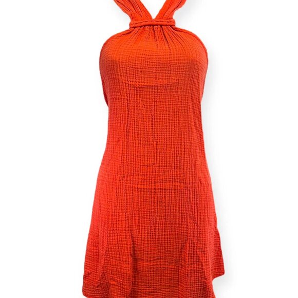 Anthropologie Braided Halter Mini Dress M - Picture 2 of 5
